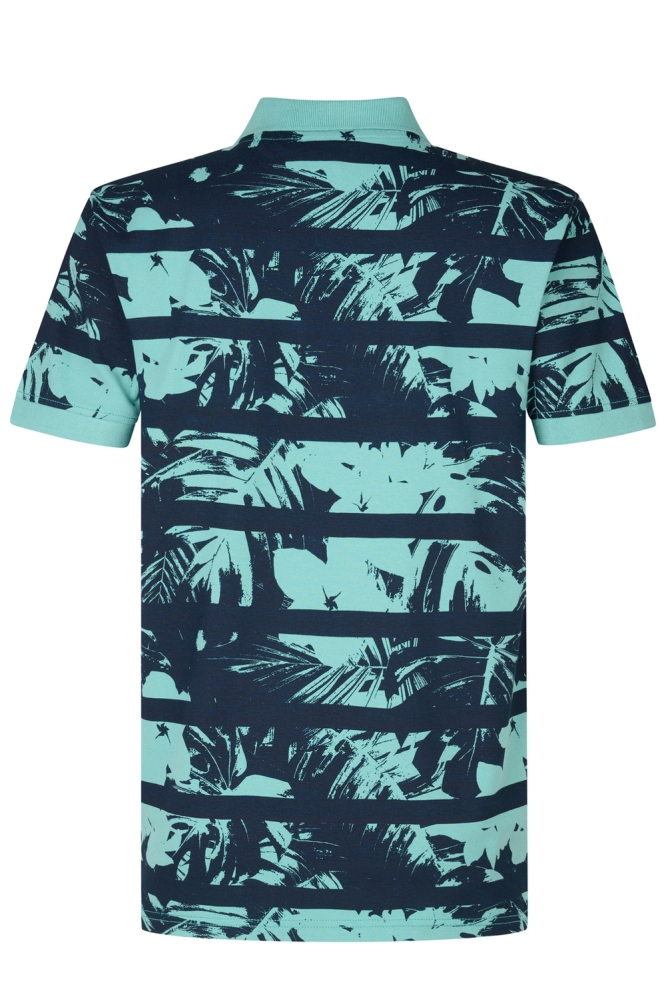 POLO MET ALLOVER PRINT M 1050 POL104 6169 Aqua Green